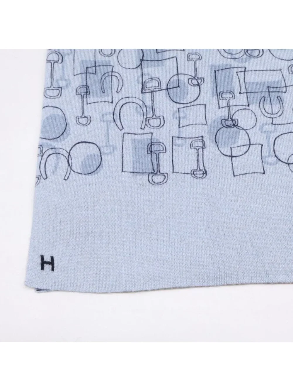 Hermes All Over Pattern Cashmere Silk Scarf